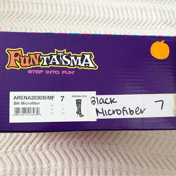 Funtasma Costume Boots Black Heels Buckle Straps - Picture 5 of 6